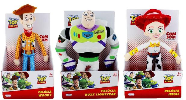 Kit Pelúcia Toy Story com Som - Woody, Jessie e Buzz - Multikids Menor preço em Kit Pelúcia Toy Story com Som - Woody, Jessie e Buzz - Multikids