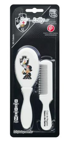 Kit Pente Escova Bebê Vasco - Lolly Menor preço em Kit Pente Escova Bebê Vasco - Lolly
