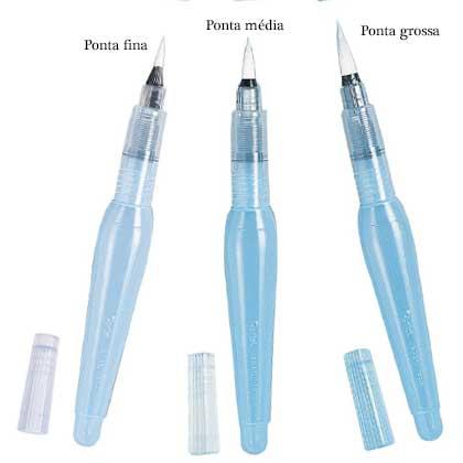 Kit pentel pincel de agua - aquash brush pontas f m g Menor preço em Kit pentel pincel de agua - aquash brush pontas f m g