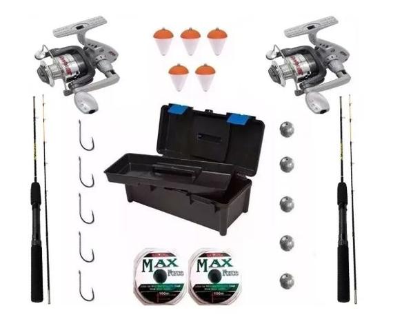 Kit Pesca Completo 2 Molinetes + 2 Varas + 18 Itens - Marine sports do brasil Menor preço em Kit Pesca Completo 2 Molinetes + 2 Varas + 18 Itens - Marine sports do brasil