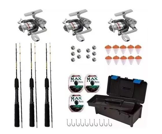 Kit Pesca Completo 3 Molinetes + 3 Varas + 34 Itens - Marine sports do brasil é boa?