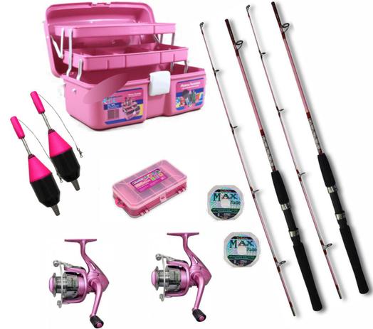 Kit Pesca Duplo Feminino Vara Molinete Maleta Rosa Completo - Arqplast Menor preço em Kit Pesca Duplo Feminino Vara Molinete Maleta Rosa Completo - Arqplast