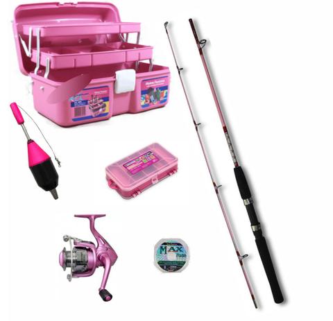 Kit Pesca Rosa Feminino Molinete Vara Maleta Boia Anzol - Arqplast é boa?