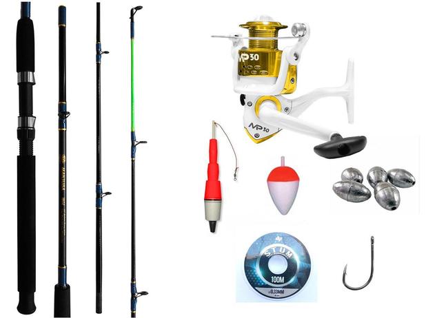 Kit Pesca Vara Manjuba 1,50m Com Molinete MP30 64 Itens Albatroz é boa?