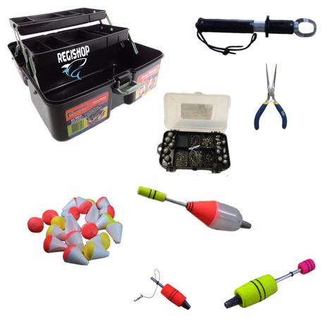 Kit Pesqueiro Boias Alicate Chumbo Anzol Maleta - Oferta!!! - Regishop Menor preço em Kit Pesqueiro Boias Alicate Chumbo Anzol Maleta - Oferta!!! - Regishop