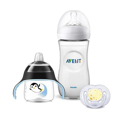 Kit Pétala 330ml, Copo Pinguim e Chupeta Noturna - Philips Avent Menor preço em Kit Pétala 330ml, Copo Pinguim e Chupeta Noturna - Philips Avent