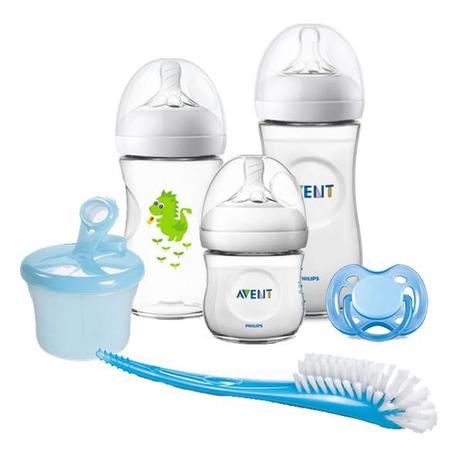 Kit Pétala 6 Peças Mamadeiras, Dosador, Escova e Chupeta Azul - Philips Avent Menor preço em Kit Pétala 6 Peças Mamadeiras, Dosador, Escova e Chupeta Azul - Philips Avent