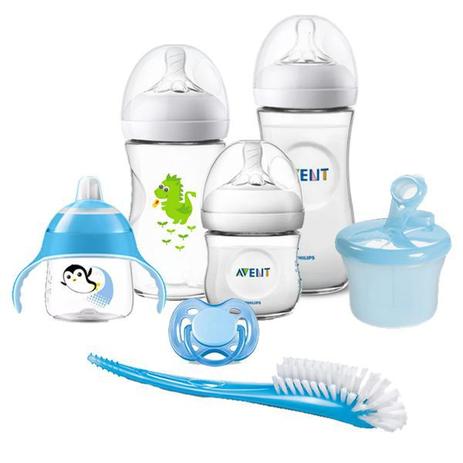 Kit Pétala 7 Peças Mamadeiras, Copo, Escova e Chupeta Menino - Philips Avent Menor preço em Kit Pétala 7 Peças Mamadeiras, Copo, Escova e Chupeta Menino - Philips Avent