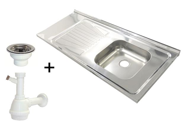 Kit Pia de cozinha Fabrinox PSD1200E 1,20 x 0,52 mt cuba deslocada à direita é boa?