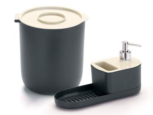 Kit Pia Lixeira,dispenser Detergente,bucha E Sabão - Arthi Menor preço em Kit Pia Lixeira,dispenser Detergente,bucha E Sabão - Arthi
