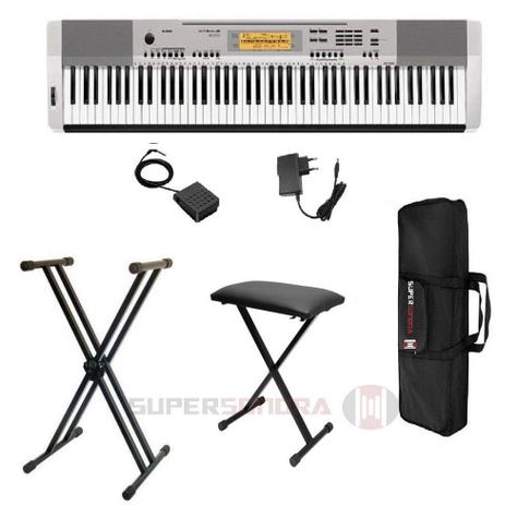 Kit Piano Digital CDP-230R SR CASIO 88 Teclas + Suporte em X + Banqueta em X + Capa + Pedal + Fonte Menor preço em Kit Piano Digital CDP-230R SR CASIO 88 Teclas + Suporte em X + Banqueta em X + Capa + Pedal + Fonte