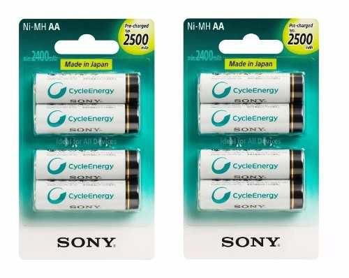 Kit Pilhas Sony 8 AA Pequena 2500 Mah Recarregável Menor preço em Kit Pilhas Sony 8 AA Pequena 2500 Mah Recarregável