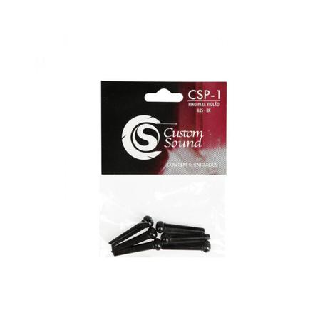 Kit Pino para Cavalete de Violão Aço Custom Sound CSP-1 BK Preto (6 Unidades) Menor preço em Kit Pino para Cavalete de Violão Aço Custom Sound CSP-1 BK Preto (6 Unidades)