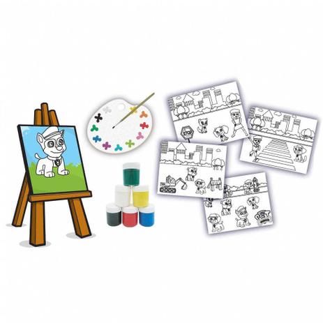 Kit Pintura Meu Pequeno Artista Pet Esquadrão Com Cavalete - Brincadeira de criança Menor preço em Kit Pintura Meu Pequeno Artista Pet Esquadrão Com Cavalete - Brincadeira de criança