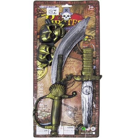 Kit pirata com espada + faca e oculos pirates - 20 comercial Menor preço em Kit pirata com espada + faca e oculos pirates - 20 comercial