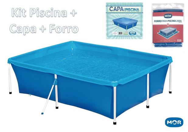 Kit Piscina 2000 Litros Com Capa E Forro Mor Menor preço em Kit Piscina 2000 Litros Com Capa E Forro Mor