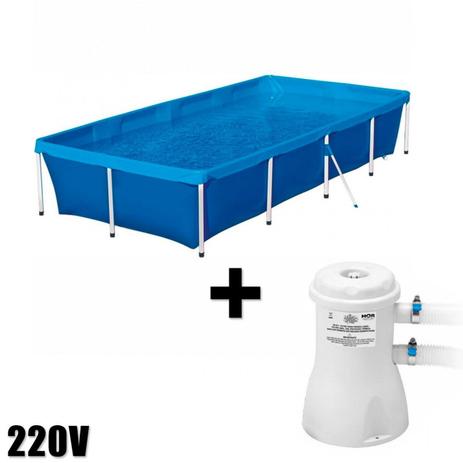 Kit Piscina 3000 Litros + Bomba Filtrante 2200 L/H 220v Mor Menor preço em Kit Piscina 3000 Litros + Bomba Filtrante 2200 L/H 220v Mor