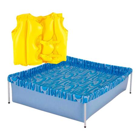 Kit Piscina 400 Litros 001000 + Colete Boia Inflável Infantil Amarelo- 1822- Mor Menor preço em Kit Piscina 400 Litros 001000 + Colete Boia Inflável Infantil Amarelo- 1822- Mor