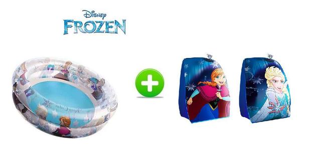Kit piscina inflável 70 litros + boia de braço frozen - Etitoys Menor preço em Kit piscina inflável 70 litros + boia de braço frozen - Etitoys