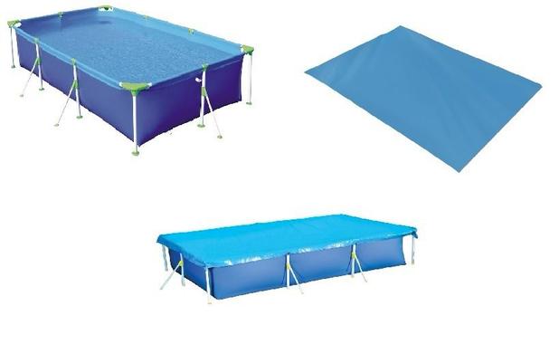 Kit Piscina Premium 3700 Litros + Capa + Forro - Mor Menor preço em Kit Piscina Premium 3700 Litros + Capa + Forro - Mor