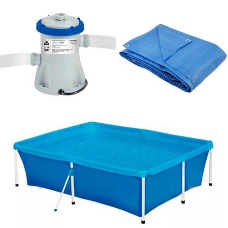 Kit Piscina Standard 2000L- 001004 - Mor+ Lona + Bomba de Filtragem- Belfix Menor preço em Kit Piscina Standard 2000L- 001004 - Mor+ Lona + Bomba de Filtragem- Belfix