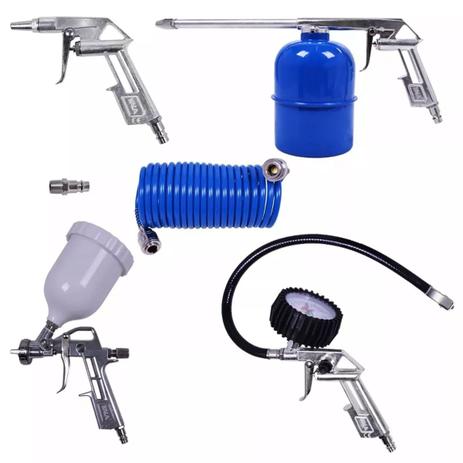 Kit Pistola de Pintura 5 peças Compressor KALA Menor preço em Kit Pistola de Pintura 5 peças Compressor KALA