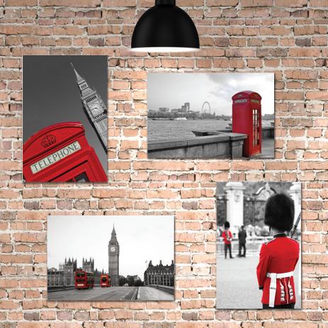 Kit Placa Decorativa MDF Londres - Quartinhos Menor preço em Kit Placa Decorativa MDF Londres - Quartinhos