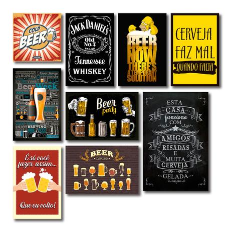 Kit Placas Decorativas Bebidas Frases Vintage Mdf- 9 Placas - Art print Menor preço em Kit Placas Decorativas Bebidas Frases Vintage Mdf- 9 Placas - Art print