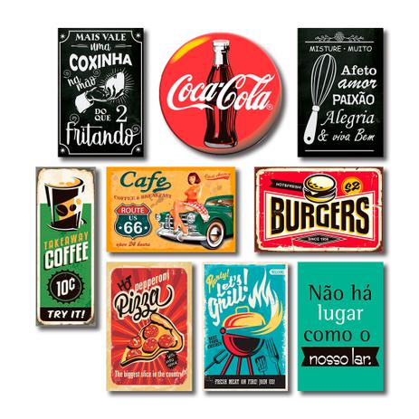 Kit Placas Decorativas Cozinha Frases Vintage Mdf -9 Placas - Art print Menor preço em Kit Placas Decorativas Cozinha Frases Vintage Mdf -9 Placas - Art print