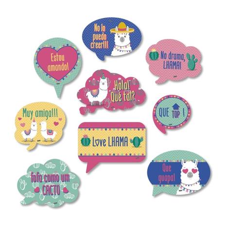 Kit Placas Decorativas Lhama 09 unidades Festcolor - Festabox Menor preço em Kit Placas Decorativas Lhama 09 unidades Festcolor - Festabox