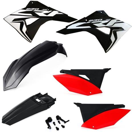 Kit Plástico Biker Elite Crf 230 2008 a 2019 Com Adesivos El1te Menor preço em Kit Plástico Biker Elite Crf 230 2008 a 2019 Com Adesivos El1te