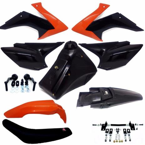 Kit Plástico Completo Crf 230 Adaptável Xre 300 Nxr Bros 150 Injetada - Avtec/X-Cell Menor preço em Kit Plástico Completo Crf 230 Adaptável Xre 300 Nxr Bros 150 Injetada - Avtec/X-Cell