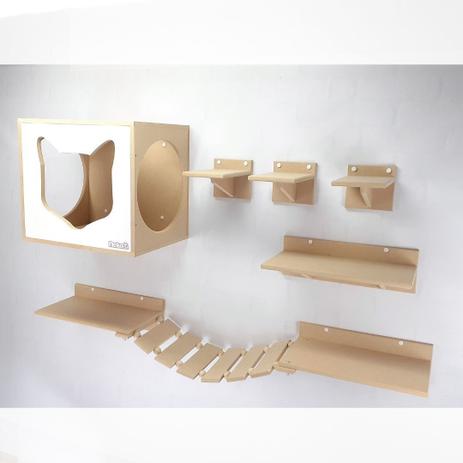 Kit Play Gatos Nekocat Nicho Prateleiras Steps Ponte 08 Pcs Menor preço em Kit Play Gatos Nekocat Nicho Prateleiras Steps Ponte 08 Pcs