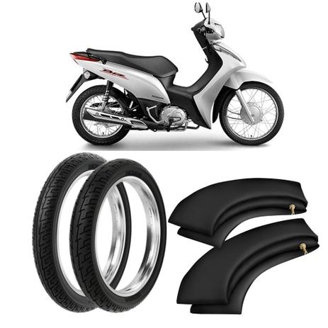 kit Pneu 60/100-17 + 80/100-14 Bs32 Rinaldi Honda Bis Pop Biz + Camaras Menor preço em kit Pneu 60/100-17 + 80/100-14 Bs32 Rinaldi Honda Bis Pop Biz + Camaras