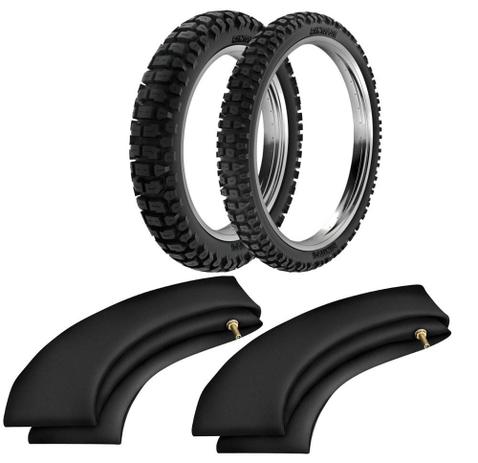 Kit Pneu Bros 110/90-17 + 90/90-19 Rt36 Rinaldi Menor preço em Kit Pneu Bros 110/90-17 + 90/90-19 Rt36 Rinaldi
