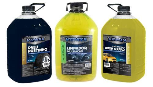 Kit Pneu Pretinho Limpador Multiação Apc E Aroma 5l Vonixx Menor preço em Kit Pneu Pretinho Limpador Multiação Apc E Aroma 5l Vonixx