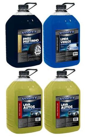 Kit Pneu Pretinho Shampoo Lava Auto Limpa Vidro 5l Vonixx Menor preço em Kit Pneu Pretinho Shampoo Lava Auto Limpa Vidro 5l Vonixx