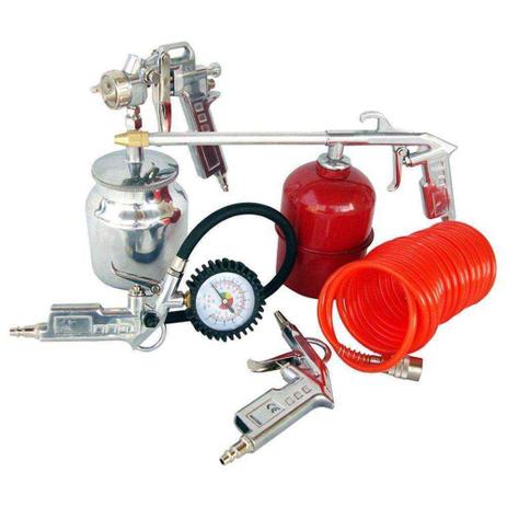 Kit pneumática 5 peças mtx pistola pintura calibrador pneus Menor preço em Kit pneumática 5 peças mtx pistola pintura calibrador pneus