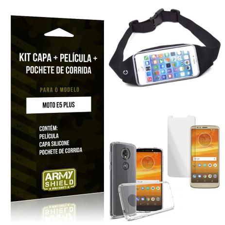 Kit Pochete Motorola Moto E5 Plus Pochete + Capa + Película de Vidro - Armyshield Menor preço em Kit Pochete Motorola Moto E5 Plus Pochete + Capa + Película de Vidro - Armyshield
