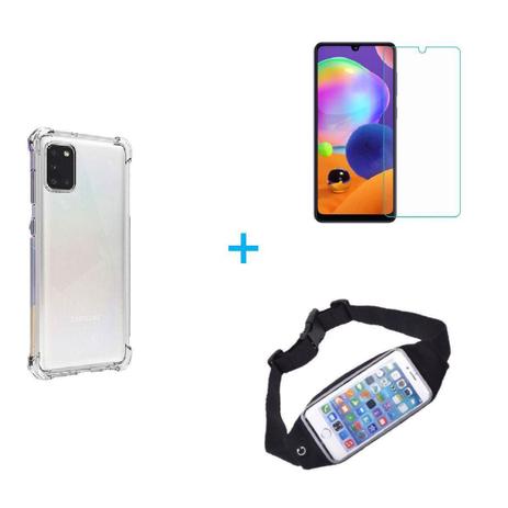 Kit Pochete Samsung Galaxy A31 + Capinha Anti Impacto + Película de Vidro -  Kit Capinha e Película para Celular - Magazine Luiza