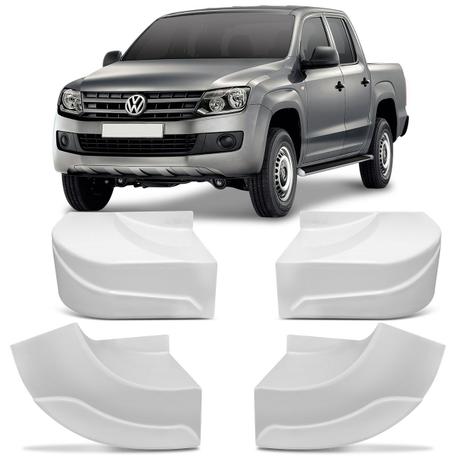 Kit Ponteira Estribo Lateral Combat Amarok 10 a 19 Cabine Dupla ABS 4 Peças Branco - Ck Menor preço em Kit Ponteira Estribo Lateral Combat Amarok 10 a 19 Cabine Dupla ABS 4 Peças Branco - Ck
