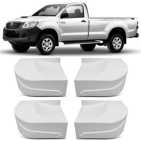 Kit Ponteira Estribo Lateral Combat Hilux 07 a 15 Cabine Simples ABS 4 Peças Branco - Ck é boa?