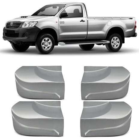 Kit Ponteira Estribo Lateral Combat Hilux 07 a 15 Cabine Simples ABS 4 Peças Prata - Ck Menor preço em Kit Ponteira Estribo Lateral Combat Hilux 07 a 15 Cabine Simples ABS 4 Peças Prata - Ck