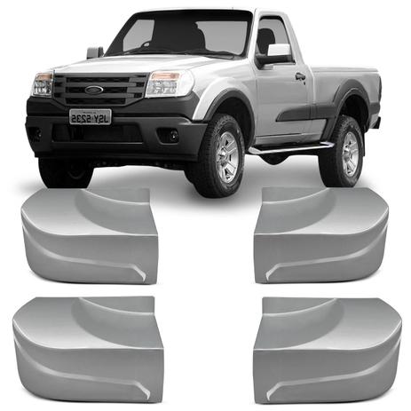 Kit Ponteira Estribo Lateral Combat Ranger 08 a 12 Cabine Simples ABS 4 Peças Prata - Ck Menor preço em Kit Ponteira Estribo Lateral Combat Ranger 08 a 12 Cabine Simples ABS 4 Peças Prata - Ck