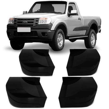Kit Ponteira Estribo Lateral Combat Ranger 08 a 12 Cabine Simples ABS 4 Peças Preta - Ck Menor preço em Kit Ponteira Estribo Lateral Combat Ranger 08 a 12 Cabine Simples ABS 4 Peças Preta - Ck