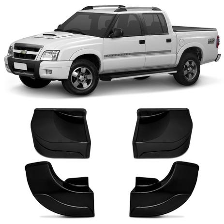Menor preço em Kit Ponteira Estribo Lateral Combat S10 05 a 11 Cabine Dupla ABS 4 Peças Preto - Ck