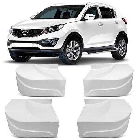 Kit Ponteira Estribo Lateral Combat Sportage 08 a 16 ABS 4 Peças Branca - Ck Menor preço em Kit Ponteira Estribo Lateral Combat Sportage 08 a 16 ABS 4 Peças Branca - Ck