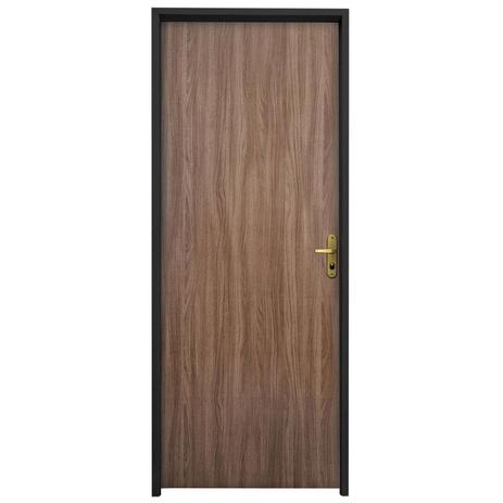 Kit Porta de Madeira Lisa AçoMad MGM 217cmx65cm Melamínico Carvalho Quebec Menor preço em Kit Porta de Madeira Lisa AçoMad MGM 217cmx65cm Melamínico Carvalho Quebec