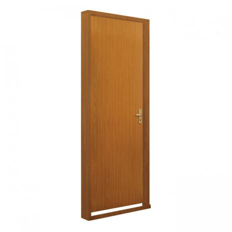 Kit Porta de Madeira Lisa Nevada MGM 215cmx84cm Melamínico Mogno Menor preço em Kit Porta de Madeira Lisa Nevada MGM 215cmx84cm Melamínico Mogno