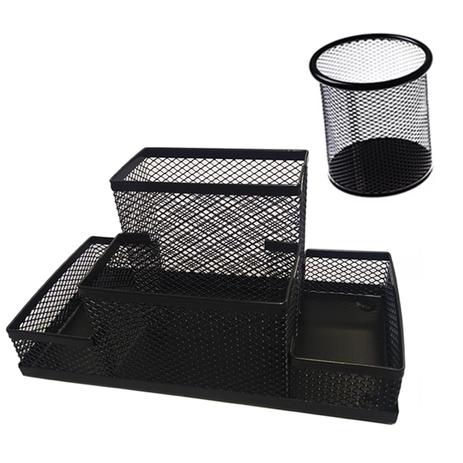 Kit Porta Lápis + porta Treco Organizador Escritório aramado Clipe metal - LUTHI é boa?